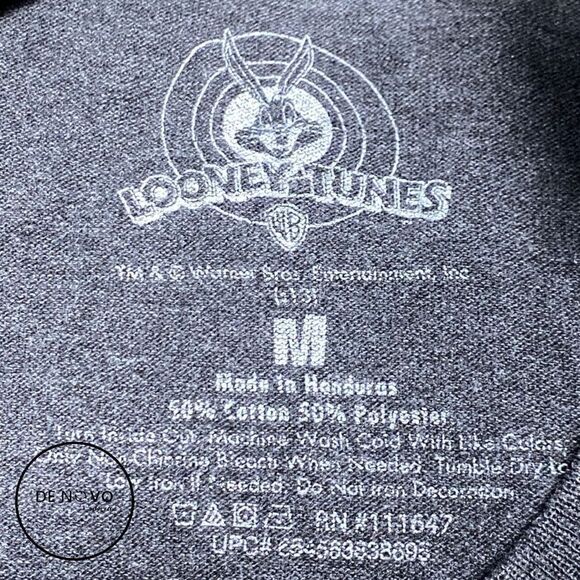 LOONEY TUNES Men’s Daffy Duck Cotton Blend T-Shirt Size Medium Gray - Picture 2 of 6